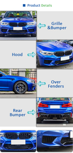 Pièces de voiture en gros, Kit de carrosserie complet F90 M5, ensemble modifié, mise à niveau, Style M, Facelift pour <span class=keywords><strong>BMW</strong></span> série 5 G30 pare-chocs - Product Image 5