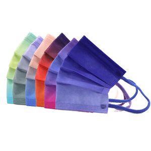Logo personalizzato monouso 3 strati Non tessuto gradiente blu maschere per il viso stampato cartone animato mascherata per adulti e bambini per feste - Product Image 4
