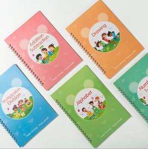 Cuaderno de ejercicio mágico hundido personalizado, cuaderno de práctica acanalado hundido en inglés, cuaderno en espiral para niños, libros de impresión de libros para niños - Product Image 4