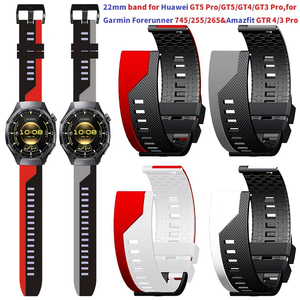 Correa deportiva ajustable de silicona suave con diseño de bucle deportivo, adecuada para accesorios de reloj <span class=keywords><strong>Amazfit</strong></span> <span class=keywords><strong>GTR</strong></span> 4/3 Pro de 22 mm. - Product Image 1