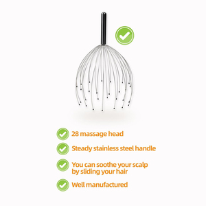 Massaggiatore per la <span class=keywords><strong>Testa</strong></span> a 28 Artigli in ABS e Acciaio Inossidabile per il Relax - Product Image 1