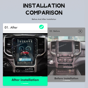 เครื่องเล่นมัลติมีเดียในรถยนต์ระบบ Android 13 ขนาด 128G สำหรับ Dodge RAM 1500 ปี 2019-2024 พร้อมจอภาพแนวตั้ง รองรับ Carplay ระบบนำทาง GPS และชุดควบคุมหลัก - Product Image 2
