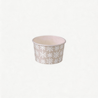 Gobelet en papier jetable de qualité alimentaire à paroi simple pour dessert, recyclable, en papier enduit double face avec logo personnalisé