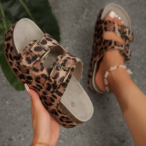 Thời trang phụ nữ mở Toe Flip Flops với chống trượt ngoài trời nền tảng thoáng khí và chiều cao tăng giày dép - Product Image 6