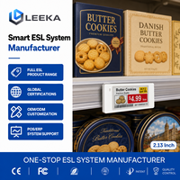 LEEKA Fabricante de Etiquetas Electrónicas para Estantes, Etiquetas Electrónicas Magnéticas al por Mayor, Etiqueta de Precio Digital con Tinta Electrónica de 2.13 Pulgadas