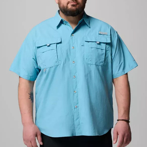 Haut de pêche à la truite corail à capuche, motif camouflage canard, protection UV personnalisée, avec chemise de pêche boutonnée légère et haute visibilité style western - Product Image 1