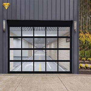 Meilleur prix <span class=keywords><strong>Porte</strong></span> <span class=keywords><strong>de</strong></span> <span class=keywords><strong>garage</strong></span> sectionnelle pleine vue automatique en aluminium avec panneau affleurant Design moderne Caractéristique coupe-vent - Product Image 4
