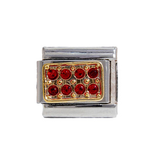 Stainless Steel Italian Modular Bracelet With Crystal Geometric Design Unisex Everyday Wear - Product Image 5