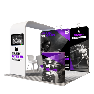 定制便携式3x3m铝制展架快速组装可折叠广告展示架，用于室内贸易展览 - Product Image 6