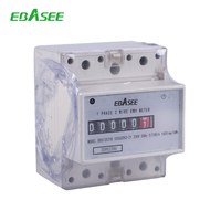 Compteur d'énergie électronique monophasé haute précision EBASEE, compteur KWH sur rail DIN, 230V 5(100)A, compteur d'énergie analogique