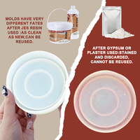 TIMESRUI JES Résine Nouvelle Sans Bulles Kit de Résine Écologique DIY à Base d'Eau Jesmonite, Respectueuse de l'Environnement et Non Toxique pour le Bricolage