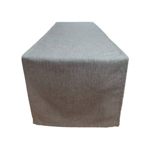 DZQN051-LOW MOQ 13 pollici * 108 pollici poliestere lino solido <span class=keywords><strong>grigio</strong></span> <span class=keywords><strong>RUNNER</strong></span> da tavolo - Product Image 1