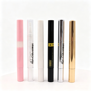 Stylos transparents à bille rotative de 2 ml, 3 ml, 5 ml, vides, avec embout pinceau <span class=keywords><strong>pour</strong></span> applicateur d'huile à cuticules, tube <span class=keywords><strong>pour</strong></span> liquide de croissance des <span class=keywords><strong>cils</strong></span> - Product Image 1