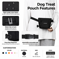 Sac de rangement pour friandises pour chien avec logo personnalisé, laisse magnétique, harnais réglable, ceinture de taille extérieure, pochette pour animaux de compagnie