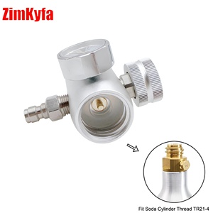 อะแดปเตอร์สถานีเติมถัง CO2 รุ่น TR21 4 กระบอก พร้อมเกจวัดแรงดัน สำหรับเครื่องทำโซดา ระบบเติมคาร์บอเนตในบ้าน - Product Image 3
