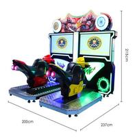 Simulateur de conduite à monnayeur, jeu de course de moto vidéo, machine de course à monnayeur pour 2 joueurs, simulateur de conduite de moto d'arcade