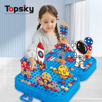 Mainan Puzzle Sekrup Tema Luar Angkasa Plastik DIY, Edukasi Anak, Pembelajaran Konstruksi, Bongkar Pasang, Blok Bangunan