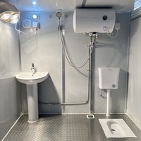 Salle de bain préfabriquée portable en gros, moderne, en conteneur extérieur, toilettes mobiles, cabine de douche modulaire