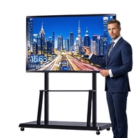 Tableau blanc interactif multimédia tout-en-un avec écran tactile LED de 55 pouces, affichage LCD pour téléconférence, Windows, directement de l'usine