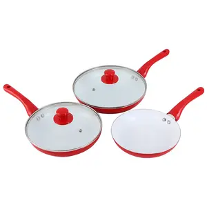 Aluminium 3003 Body Keuken Koken Koekenpan Non Stick Keramische Coating Koekenpan Set