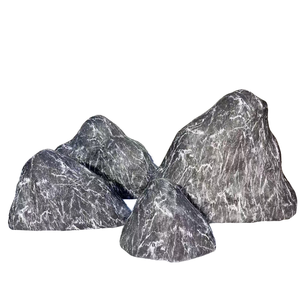 Conjunto Zen <span class=keywords><strong>de</strong></span> Estilo Japonés, Combinación Ecológica <span class=keywords><strong>de</strong></span> Rebanadas <span class=keywords><strong>de</strong></span> Piedra Negra <span class=keywords><strong>de</strong></span> Montaña, Resina <span class=keywords><strong>de</strong></span> Piedra Artificial con Efecto Nieve Seca, Decoración Navideña - Product Image 1