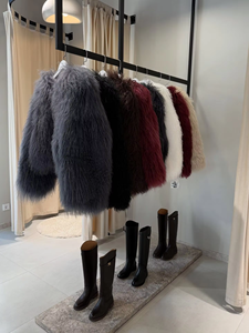 White Ski Faux Fur Jacket <strong>Coat</strong> <strong>Beach</strong> Wool Eco-Friendly Slim Fur <strong>Coat</strong> with Long Sleeves - Product Image 6