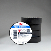Ruban adhésif électrique en vinyle 3M Temflex à usage général 150, 160, 18 mm x 20 m, noir