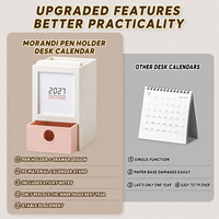 Organisateur de bureau moderne 2027 avec tiroir de rangement et porte-stylos pour la décoration de la maison, du bureau et de l'espace de travail