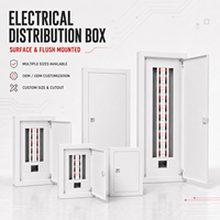 Boîtier de distribution électrique en acier MCCB, vide, pour montage en surface, pour alimentation principale, boîte de distribution triphasée