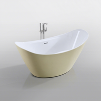 Baignoire autoportante ovale en acrylique Gurgle, design moderne et personnalisé pour hôtels et salles de bain, baignoire de trempage pour adultes