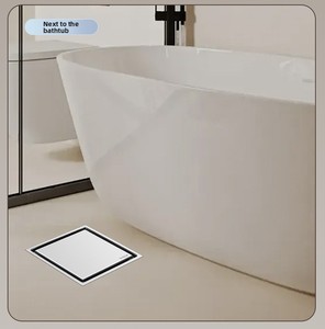 आधुनिक शैली आसान स्थापना ब्रश सतह 304 स्टेनलेस स्टील बाथरूम फर्श के लिए ड्रेन स्ट्रैनर - Product Image 6