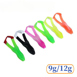 4 pièces pêche souple grenouille leurre appât Simulation grenouille tête de serpent leurre pour bar brochet musqué tête de serpent aiguillat - Product Image 1