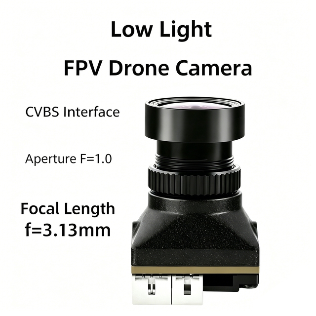 ZYKD TC-622 PRO FPV Drone Camera 3.13mm F1.0 Large Aperture 112.49° Wide Angle -30~80℃ CVBS Analog Camera Module