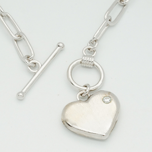Impresionante Collar de Oro Sólido de 9K/14K/18K con Motivo de Corazón y Cadena de Eslabones Sofisticada para Regalo - Product Image 5