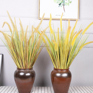 QIHAO <b>Artificial</b> Reed <b>Bouquet</b> 5-Head Silk Flower Dried Flower Decor Indoor Home Decoration - Product Image 3
