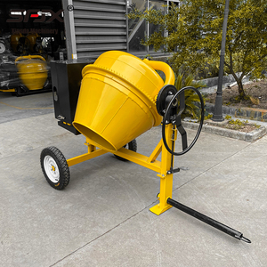 Bétonnière jaune avec moteur de 3 kW, déchargement manuel, roues portables pour usage en construction - Product Image 5