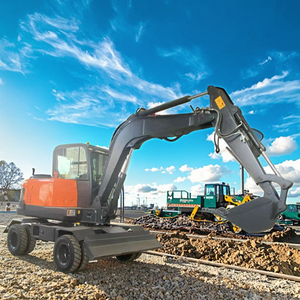 Nouvelle pelle sur pneus de 6 tonnes avec moteur Yanmar, machine de construction, pelle sur roues à vendre, bras long - Product Image 3