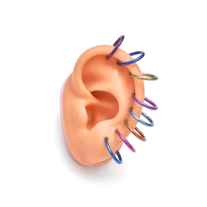 G23 Titan Vách Ngăn Vòng Clicker Mũi Vòng 14G 16G 18G 20G Anodized Bông Tai Sụn Helix Daith Tai Xuyên Đồ Trang Sức - Product Image 5