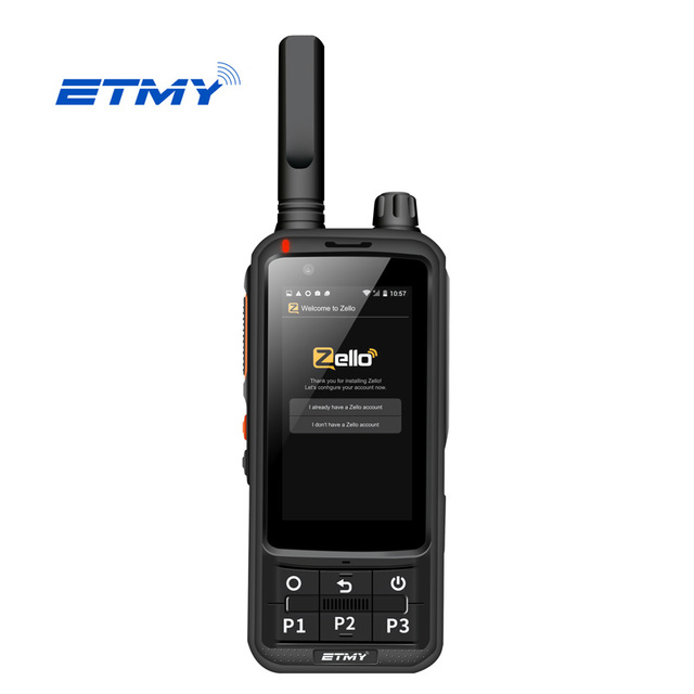 Latest Wifi Sim Card 4G 3G 2G Lte Radio 5000 km Zello Android ETMY ET-A89 Two Way Radio Poc Walkie Talkie with Camera
