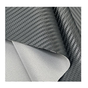 Fábrica al por mayor negro PVC 0,5mm tejido grueso fibra de carbono cuero <span class=keywords><strong>para</strong></span> <span class=keywords><strong>volante</strong></span> cubierta cuero coche tapicería cuero - Product Image 3