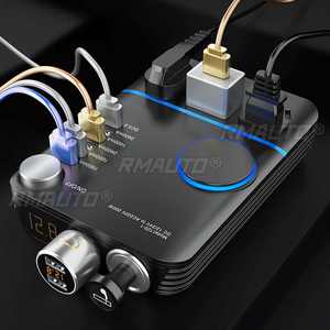 Inversor de Corriente para Auto de 200W Pico, Convertidor de CC 12V/24V a 220V, 3 Tomas de CA, 5 Puertos USB de Carga Rápida QC3.0, Adaptador de Carga Rápida - Product Image 2