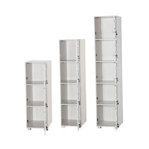 Gabinete de casillero de tablero de partículas blanco crema personalizable 3/4/5 puertas Cajas de almacenamiento de fabricación de diseño duradero moderno (hecho - Product Image 2