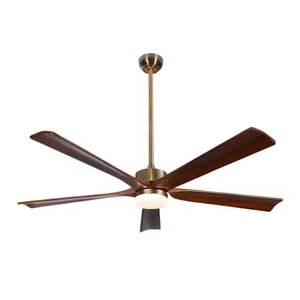 Ventilateur de plafond à LED à faible bruit, 52 pouces, 5 pales en ABS, moteur CC en cuivre pur, intensité variable, avec télécommande - Product Image 1