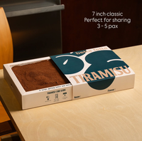Emballage personnalisé avec impression de logo, emballage alimentaire en papier pour boulangerie, boîte à tiramisu avec tiroir