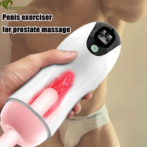 Dispositivo Eléctrico de Masturbación Masculina, Copa de Avión, Ejercitador de Pene, Herramienta de Masaje de Próstata, Juguete Sexual para Hombres, TPE, 8 Velocidades de Vibración - Product Image 1