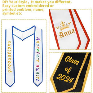 Fabricantes diseño barato cinta personalizada satén graduación bufanda graduación faja estola chal para <span class=keywords><strong>fiesta</strong></span> <span class=keywords><strong>de</strong></span> graduados - Product Image 6