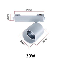 Lámpara de Riel LED COB con Enfoque Ajustable, Ángulo de Haz Variable, Antideslumbrante, Alto CRI RA≥90, para Tiendas de Moda e Iluminación de Exhibiciones de Arte