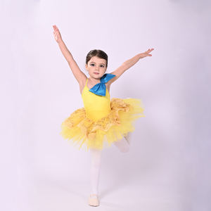 Enfants Ballet Danse Porter <span class=keywords><strong>Tutu</strong></span> Filles Jaune Couleur Princesse <span class=keywords><strong>Tutu</strong></span> <span class=keywords><strong>Jupe</strong></span> Costumes Enfants Scène Porter pour la Performance et la Fête - Product Image 1