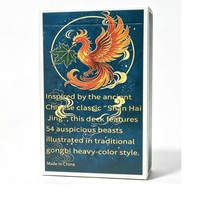 Cartes à Jouer de Style Chinois Traditionnel, 54 Cartes Imprimées en Couleur, Illustration Artistique Durable, pour Jeux de Société, Cadeau de Collection