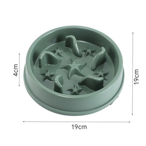 Comedero Lento con Ranuras en Espiral Anti-Engolpes <span class=keywords><strong>para</strong></span> Perros Pequeños y <span class=keywords><strong>Gatos</strong></span>, 19x19x4cm, Tazón de PP - Product Image 1